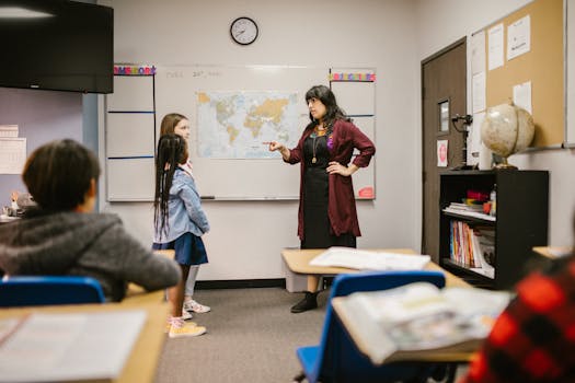 Students attending class engaged in discussion