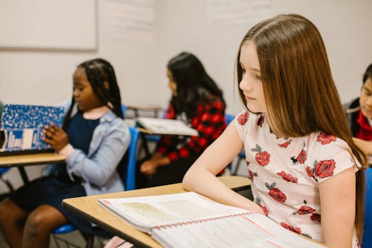 students studying in a flexible classroom